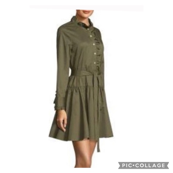 Kate Spade Broome Street Ruffled Ilive Poplin Shirtdress Size Medium - Picture 4 of 15